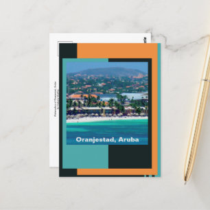 Carte Postale Aquarelles d'Oranjestad, Aruba