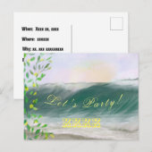 Carte Postale Aquarelles pour la fête d'anniversaire (Devant / Derrière)