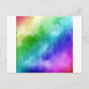 Carte Postale Aquarelles Rainbow