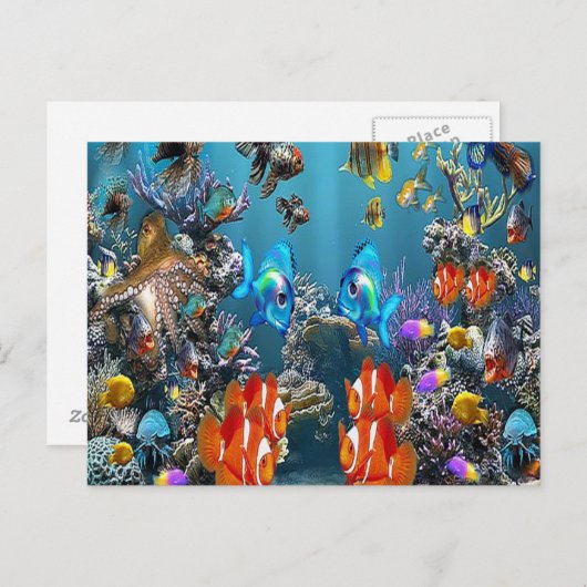 Carte Postale Aquarium (Devant / Derrière)