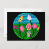 Carte Postale Aquarium à fleurs (Devant / Derrière)