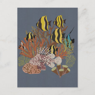 Carte Postale Aquarium Vintage