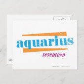 Carte Postale Aquarius Aqua (Devant / Derrière)