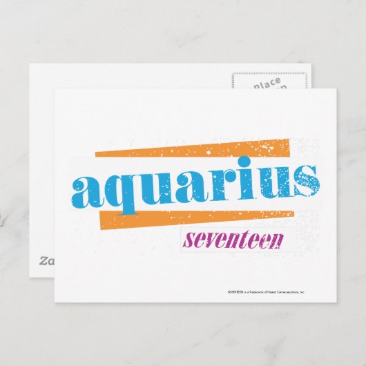 Carte Postale Aquarius Aqua (Devant / Derrière)