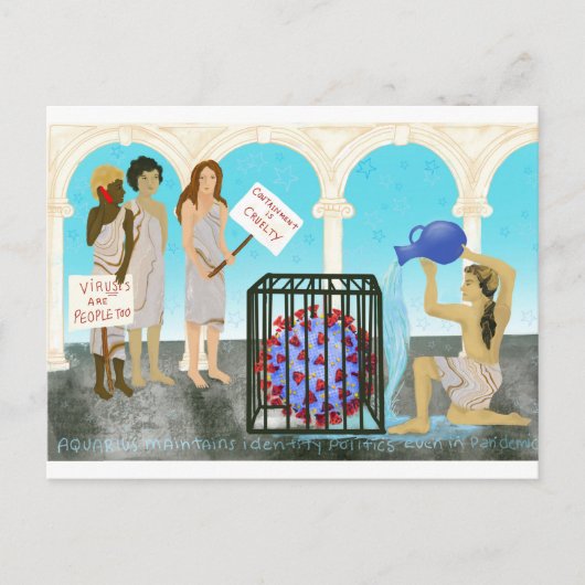 Carte Postale Aquarius et le virus (Devant)