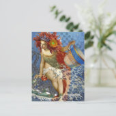 Carte Postale Aquarius Mermaid Bleu gothique (Debout devant)