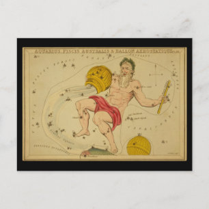 Carte Postale Aquarius, Piscis Australis & Ballon AéroSolaire