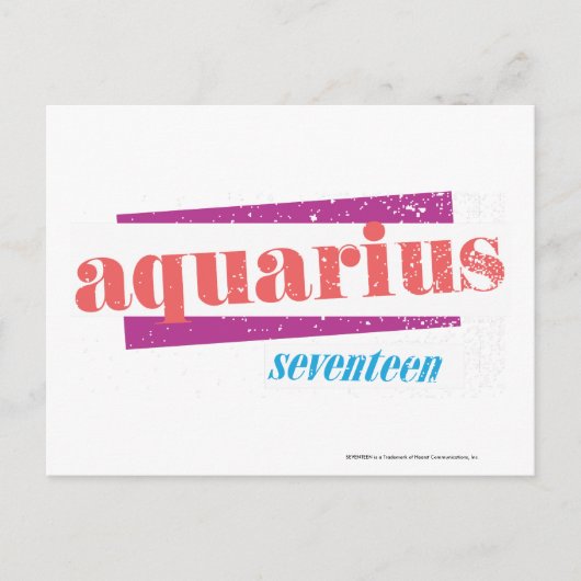Carte Postale Aquarius rose (Devant)