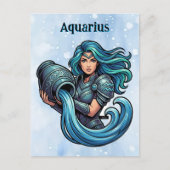 Carte Postale Aquarius Traits, Dates and Energy (Devant)