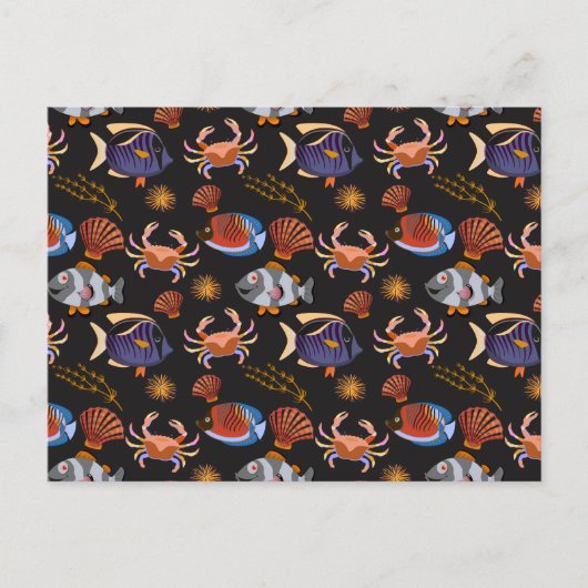 Carte Postale Aquatic animals | ocean underwater life (Devant)