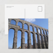 Carte Postale Aqueduc de Ségovie, Espagne (Devant / Derrière)