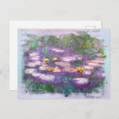 Carte Postale ** AR23 Monet Lily Pads Étang Ancien Poste D'Écrit (Devant / Derrière)
