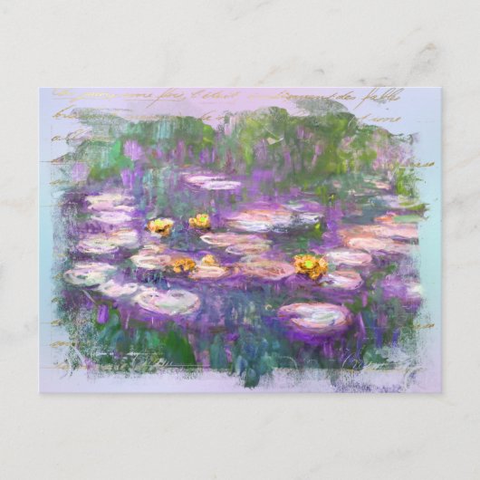 Carte Postale ** AR23 Monet Lily Pads Étang Ancien Poste D'Écrit (Devant)
