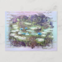 ** AR23 Monet Lily Pads Pond Ancien Or écriture ma