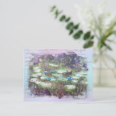 Carte Postale ** AR23 Monet Lily Pads Pond Ancien Or écriture ma (Debout devant)