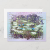 Carte Postale ** AR23 Monet Lily Pads Pond Ancien Or écriture ma (Devant / Derrière)
