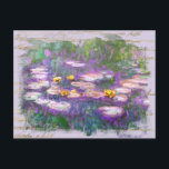 Carte Postale ** AR23 Monet Lily Pads Pond Vintage écriture manu<br><div class="desc">CARTE POST ) Classic Monet Vintage Old Gold Handwriting et un arrière - plan Rainbow Pastel subtil. L'arrière - plan est doux Pastel LAVENDER PURPLE en couleur. Élégante Élégante Femme Romantique Éphémère Florale Peinture Artistique Unique Créatif Moderne et Romantique Vintage Vieux (RECHERCHE AR23 pour des modèles similaires) Le est un...</div>
