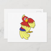 Carte Postale Ara rouge et jaune (Devant / Derrière)