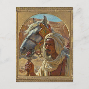 Carte Postale Arab et son cheval par Dinet