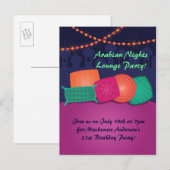 Carte postale Arabe Nights Lounge Party (Devant / Derrière)