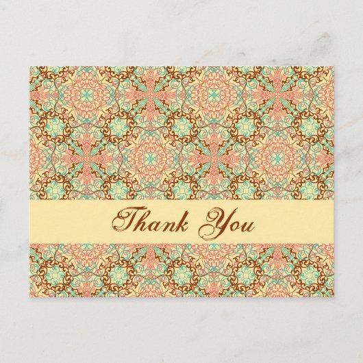 Carte Postale Arabesque Intriguée, merci (Devant)