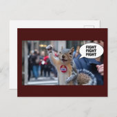 Carte Postale Arachide l'écureuil Noël amusant conservateur (Devant / Derrière)