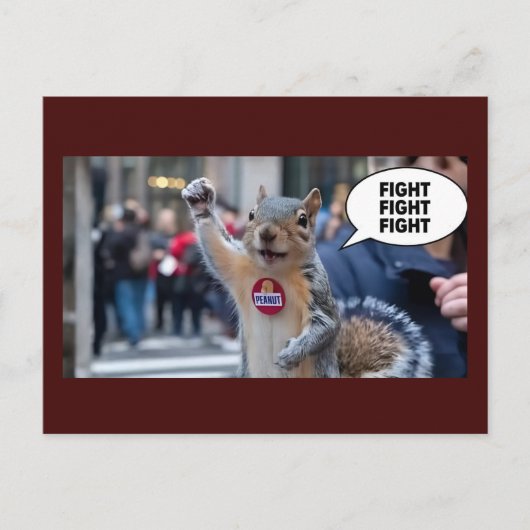 Carte Postale Arachide l'écureuil Noël amusant conservateur (Devant)