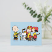 Carte Postale Arachides | Entraîneur de hockey Charlie Brown (Debout devant)