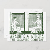 Carte Postale Arachne contre Athena (Devant / Derrière)