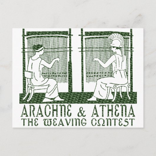 Carte Postale Arachne contre Athena (Devant)