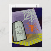 Carte Postale Araignée avec marqueur Web et RIP (Devant / Derrière)