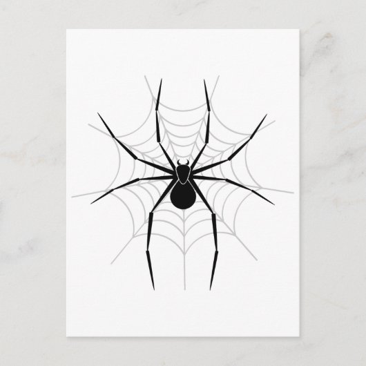 Carte Postale Araignée dans un Web (Devant)