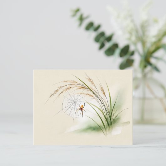 Carte Postale Araignée d'encre chinoise sur riz (Debout devant)