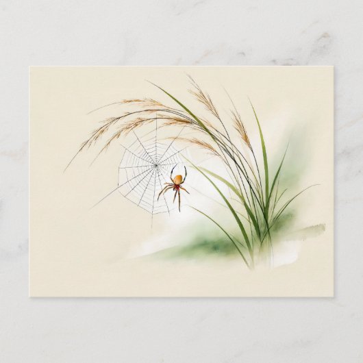 Carte Postale Araignée d'encre chinoise sur riz (Devant)