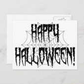 Carte Postale Araignée d'Halloween doigts et toile (Devant / Derrière)