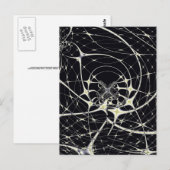 Carte Postale Araignée dorée Abstraite (Devant / Derrière)