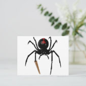 Carte Postale araignée noire (Debout devant)