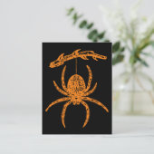 Carte Postale Araignée orange d'Halloween (Debout devant)