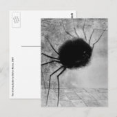 Carte Postale Araignée souriante par Odilon Redon, Halloween Vin (Devant / Derrière)