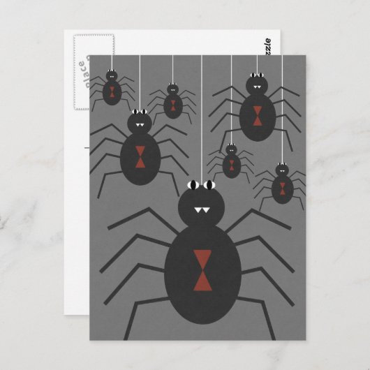 Carte Postale Araignées (Devant / Derrière)