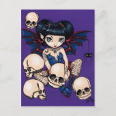 Carte postale "Araignées et crânes" (Devant)