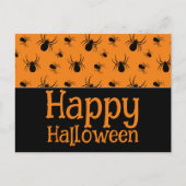 Carte Postale Araignées Joyeux Halloween Party Black Orange Pers (Devant)