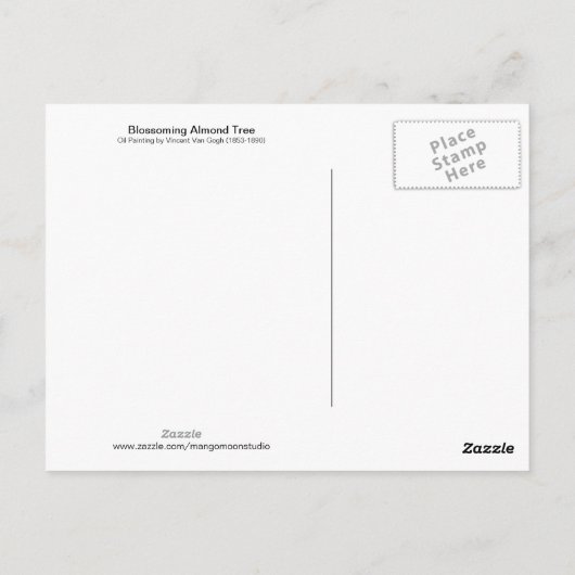 Carte Postale Aramande en fleurs Vincent van Gogh (Dos)