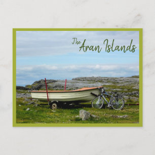 Carte Postale Aran Islands Boat & Bike (avec texte)