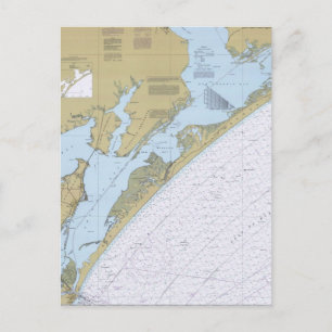Carte postale Aransas Pass Texas Nautical Chart