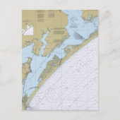Carte postale Aransas Pass Texas Nautical Chart (Devant)