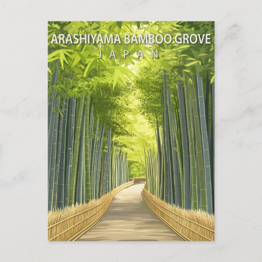 Carte Postale Arashiyama Bamboo Grove Japan Kyoto Nature (Devant)