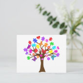 Carte Postale Arborescence des sensibilisations sur l'autisme (Debout devant)