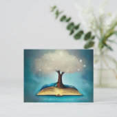 Carte Postale Arborescence du cloud et livre ouvert (Debout devant)