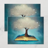 Carte Postale Arborescence du cloud et livre ouvert (Devant / Derrière)
